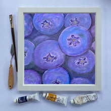 Load image into Gallery viewer, &quot;Larger than Life Blueberries&quot; 12x12 original painting
