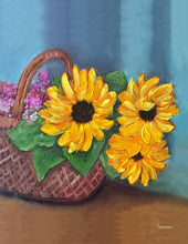 Load image into Gallery viewer, &quot;Sunflower Basket&quot; notecard
